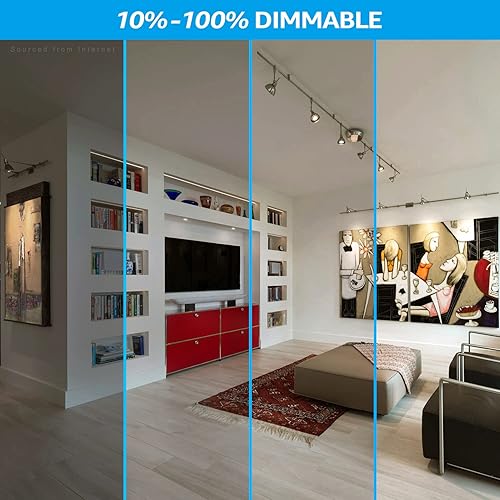 Miniatura 2 de TORCHSTAR Bombillas LED GU10 regulables, 500 lúmenes, equivalente a halógeno de 50 W, blanco frío de 4000 K, ángulo de haz de 40 para iluminación