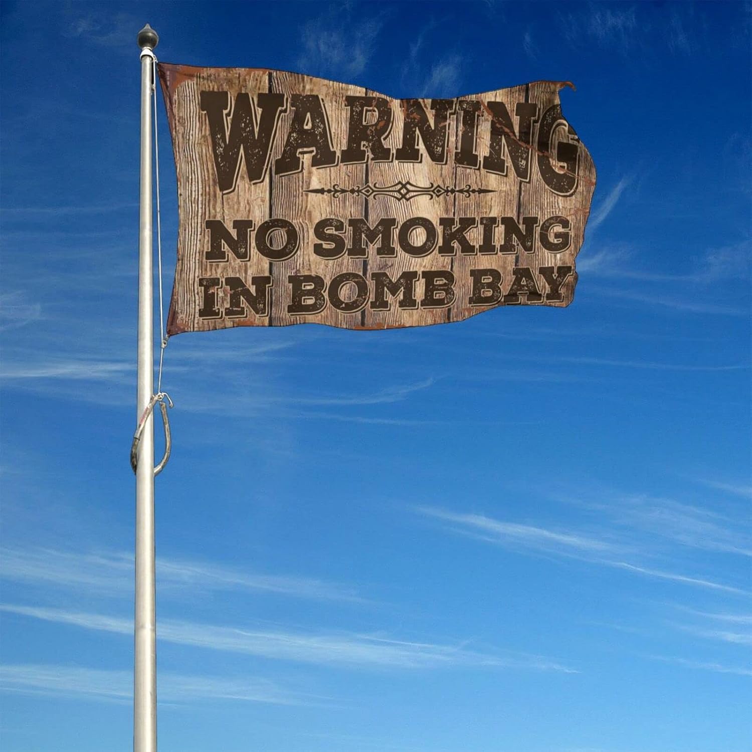 Room Flags For Girls Warning No Smoking In Bomb Bay Flag Porch Sign Teen Stuff(120X180CM) image 4