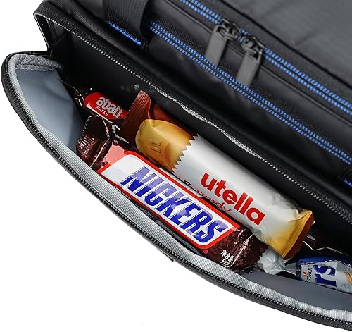 Miniatura 4 de ZEEMO Bolsa enfriadora, lonchera aislada con doble compartimento para hombres, lonchera a prueba de fugas para el trabajo al aire libre, color negro