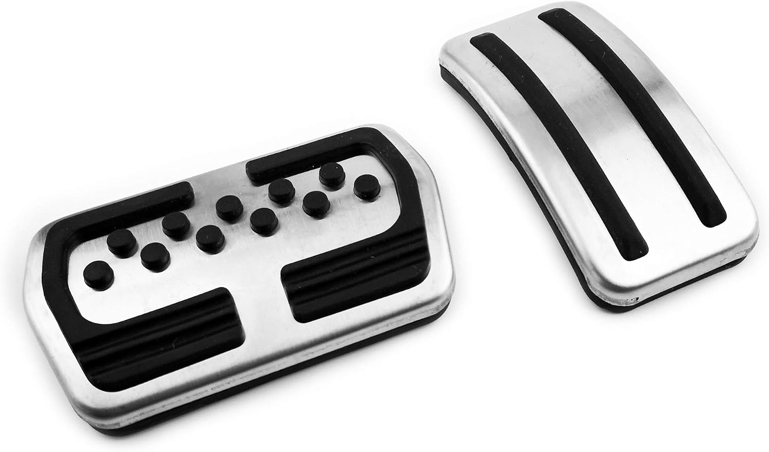 2PCS No Drill Stainless Steel Car Fuel Accelerator Brake Pedal Covers for Automatic Focus 2010-2017