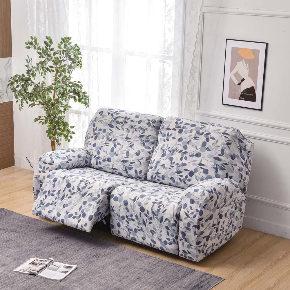 Copridivano Relax Reclinabile Elasticizzato 2 Posti, Copripoltrona Relax Reclinabile Universale con Tasche, 6-Pezzi Fodera per Poltrona Lavabile, Coperture per Elettrica Divano da Massaggio (Color :