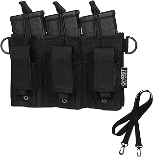 Ghost Concealment Triple Mag Pouch Open-Top Rifle Mag Pouches and Pistol Magazine Pouches Molle Backpack Airsoft Military Gear - Magazine Holster for Ammo - Ghost Concealment