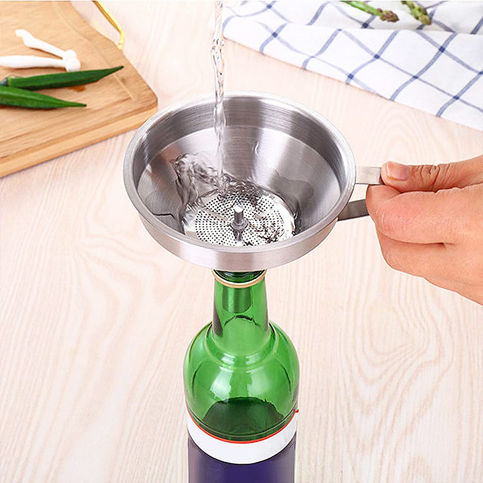 Entonnoir En Inox Avec Filtre Amovible