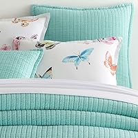 Vista 24 de Pine Cone Hill Colcha de Matelasse blanca Boyfriend, tamaño Queen, patrón sólido blanco