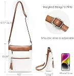 Womens Crossbody Purse Leather Travel Crossbody Bag with Tassel and Adjustable Strap