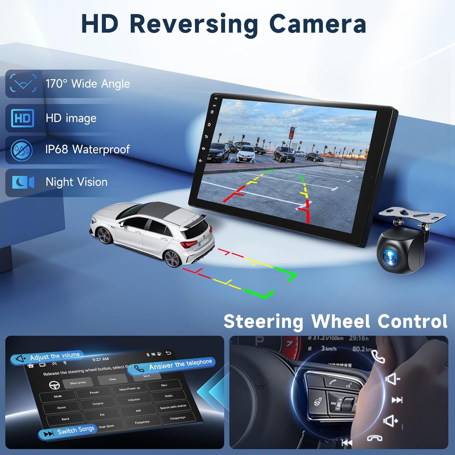 5G WiFi Android 15 Car Stereo for Honda Fit 2008-2013 with Wireless Carplay Android Auto, 9 Inch Touch Screen Radio Support GPS/Bluetooth/SWC/Backup Camera