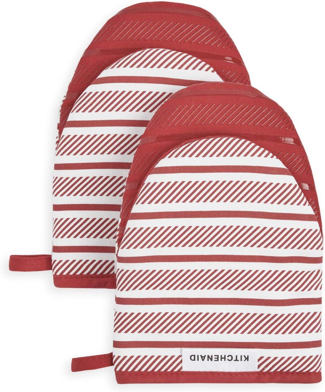KitchenAidAlbany Mini Oven Mitt 2-Pack Set, Passion Red, 5.5"x8"