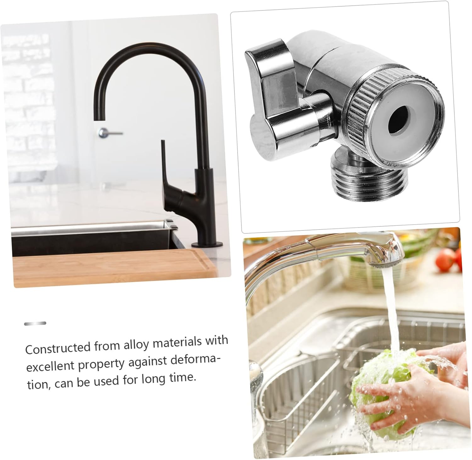 Uonlytech Bathtub Diverter Valve Tub Connector for Faucets Metal Bathroom Faucet Splitter with Leak Resistant Design Easy Installation Valve for Stable Water Flow Control