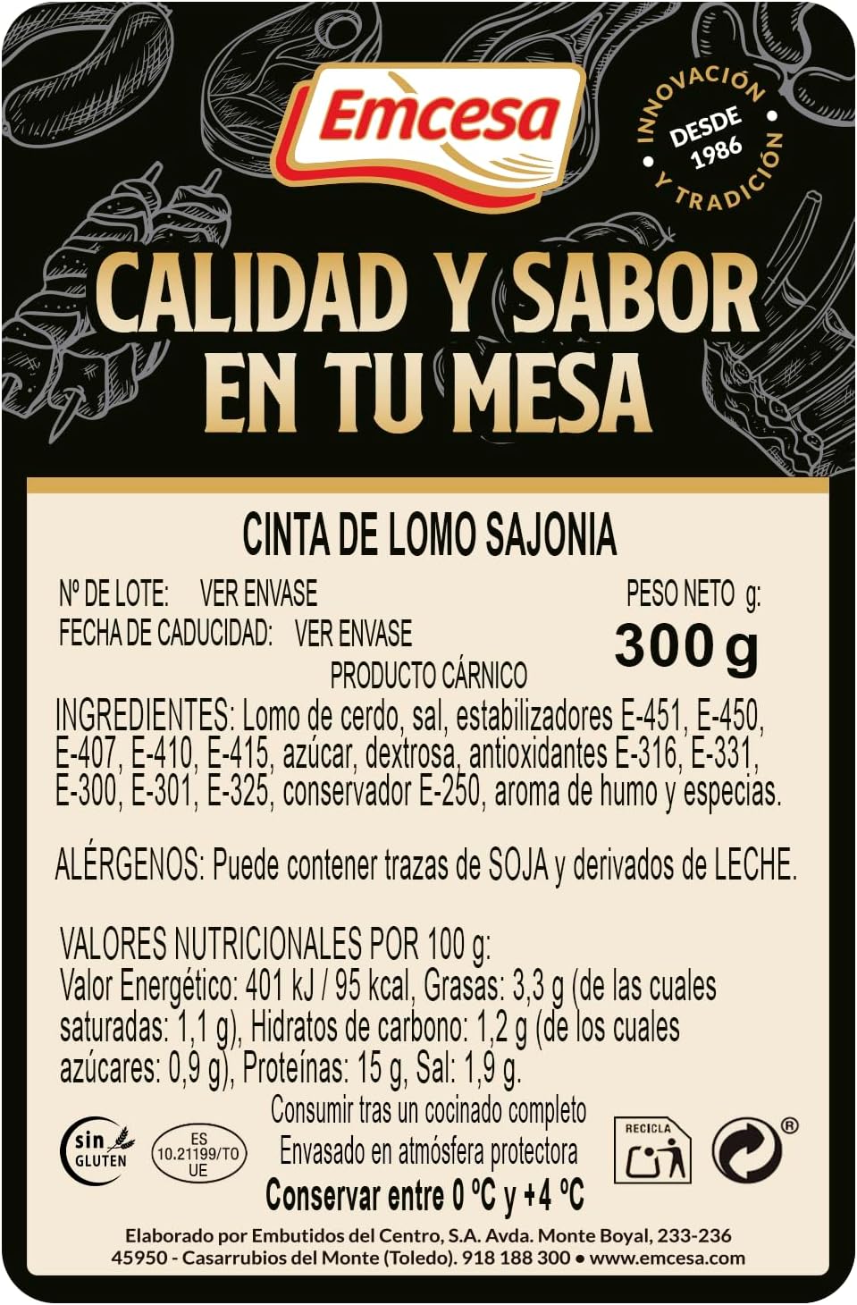 Cinta de Lomo Sajonia 300 g - Imagen 3