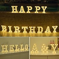 Vista 31 de Foaky LED Letter Lights Sign Marquee Light Up Letters Sign for Night Light Wedding/Birthday Party Battery Powered Christmas Lamp Home Bar