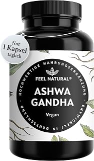 Ashwagandha Kapseln hochdosiert – NUR 1 Kapsel täglich - 600mg Ashwagandhawurzel pro Tagesdosis – vegan & ohne unnötige Zusätze – in Deutschland entwickelt & laborgeprüft - 120 Stück