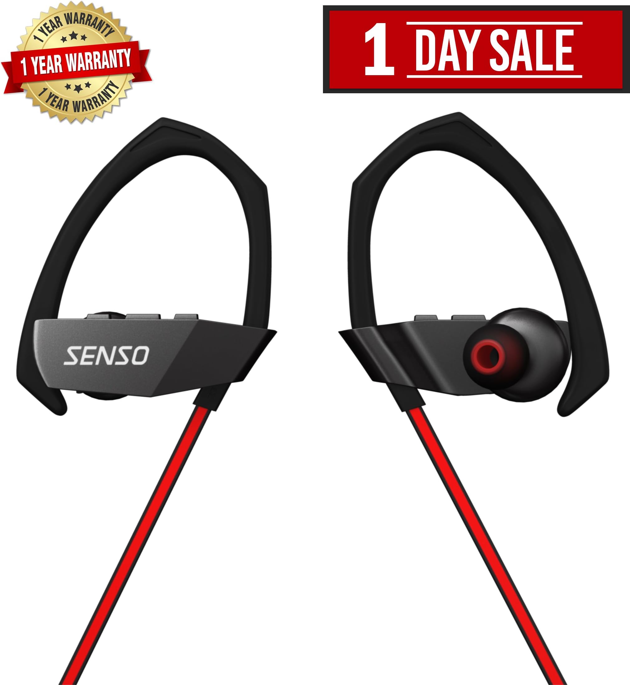 Senso ActivBuds Wireless Bluetooth Noise Cancelling Headphones with Mic