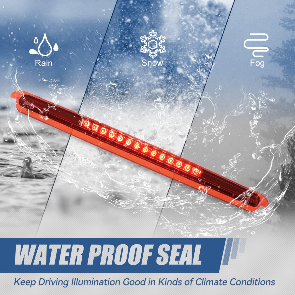 Red Housing Full LED 3rd Third Rear Brake Light Stop Lamp Compatible with Scion tC AT10 05-10