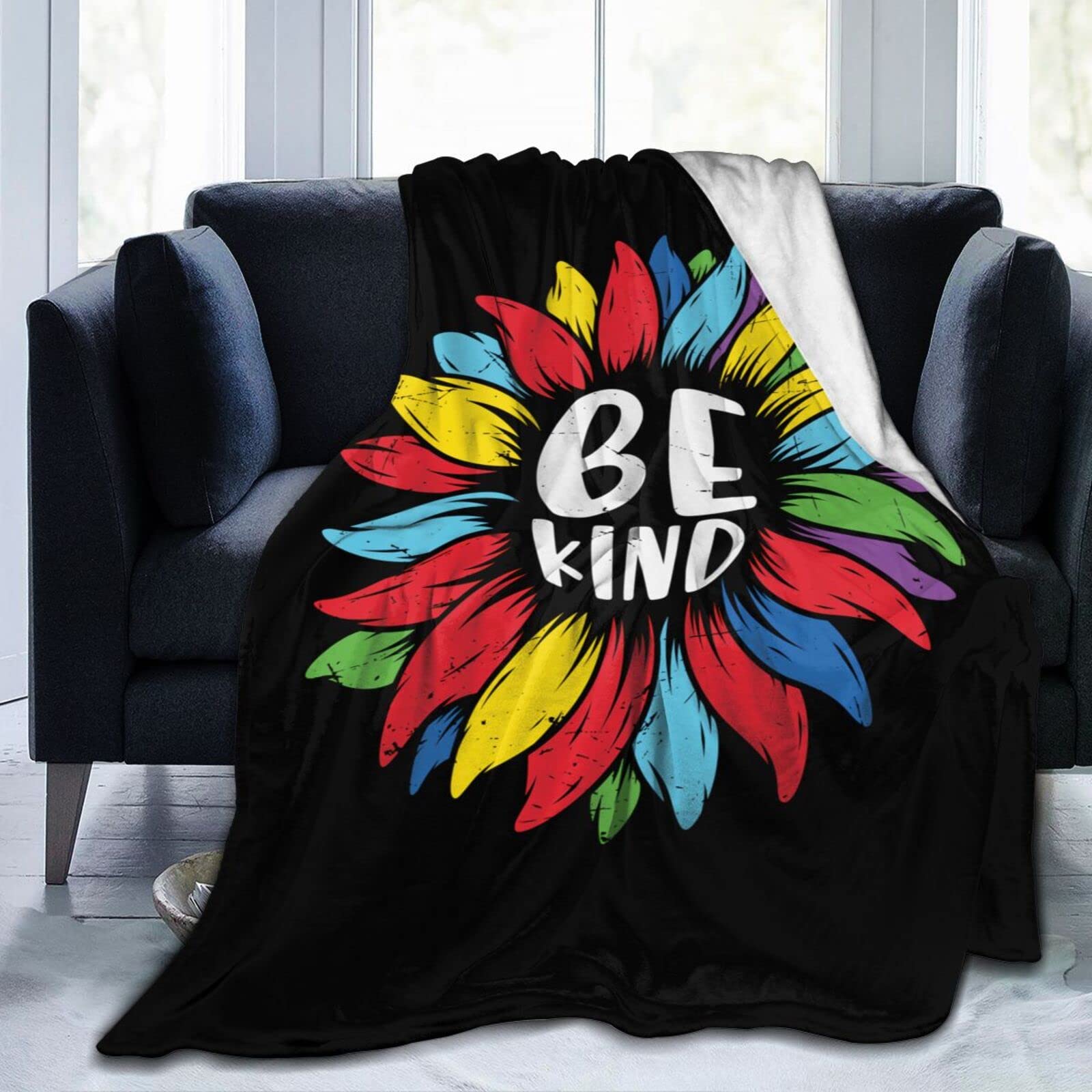 Lsjuee Autism Awareness Throw Blanket Soft Lightweight Blankets Warm Cozy Blanket for Sofa Couch Bed Office 80"X60"