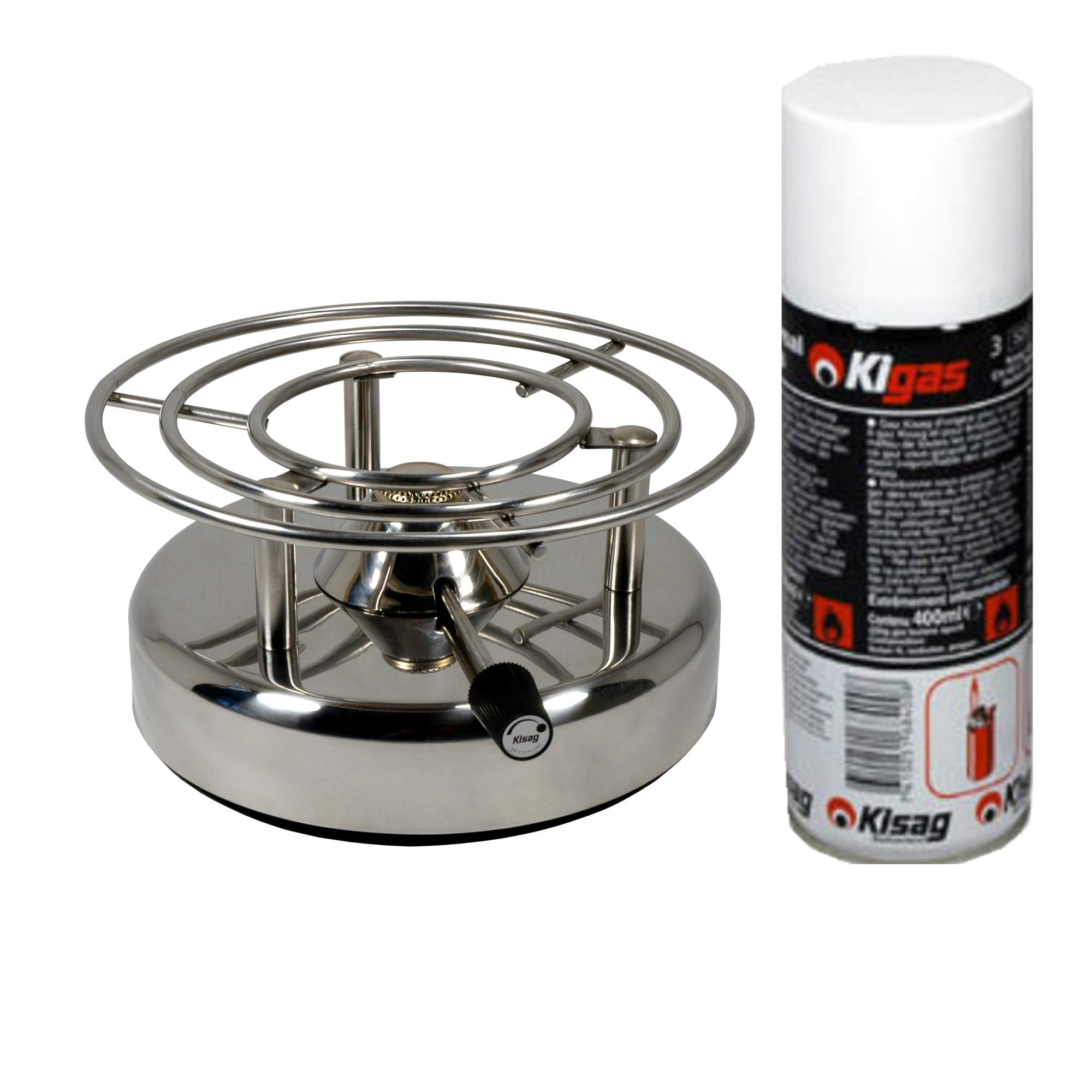 Kisag Rechaud LongFire Acero inoxidable - Estufa portátil de gas