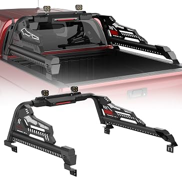 Adjustable Universal Truck Bed Roll Bar, Sport Bar Roll Bar for Full Sizes & Mid Size Pickup Trucks Compatible with Ford F-150/F-250/F-350, Silverado & Sierra & Ram1500/2500/3500, Colorado & Canyon