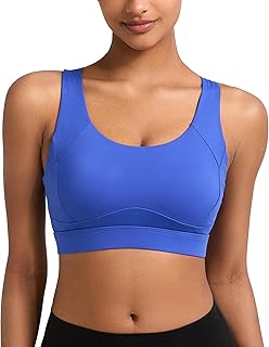 High Impact Racerback Sports Bra: Moulded Cup Push-Up Support for Intense Workouts
