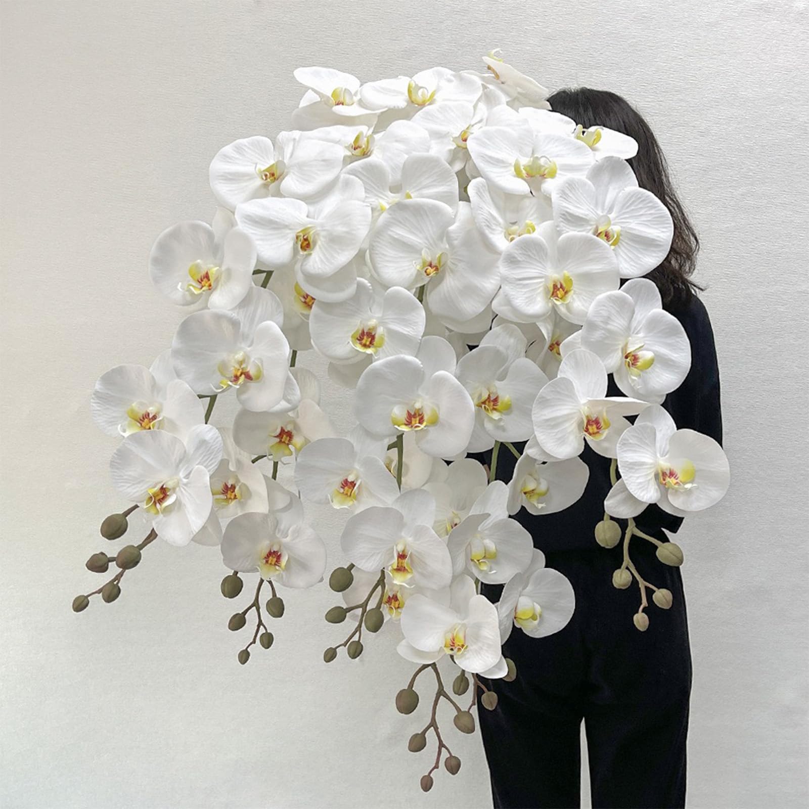 Amazon｜CINGHI LUSSO 巨大な胡蝶蘭の花 巨大な造花 フェイクフラワー