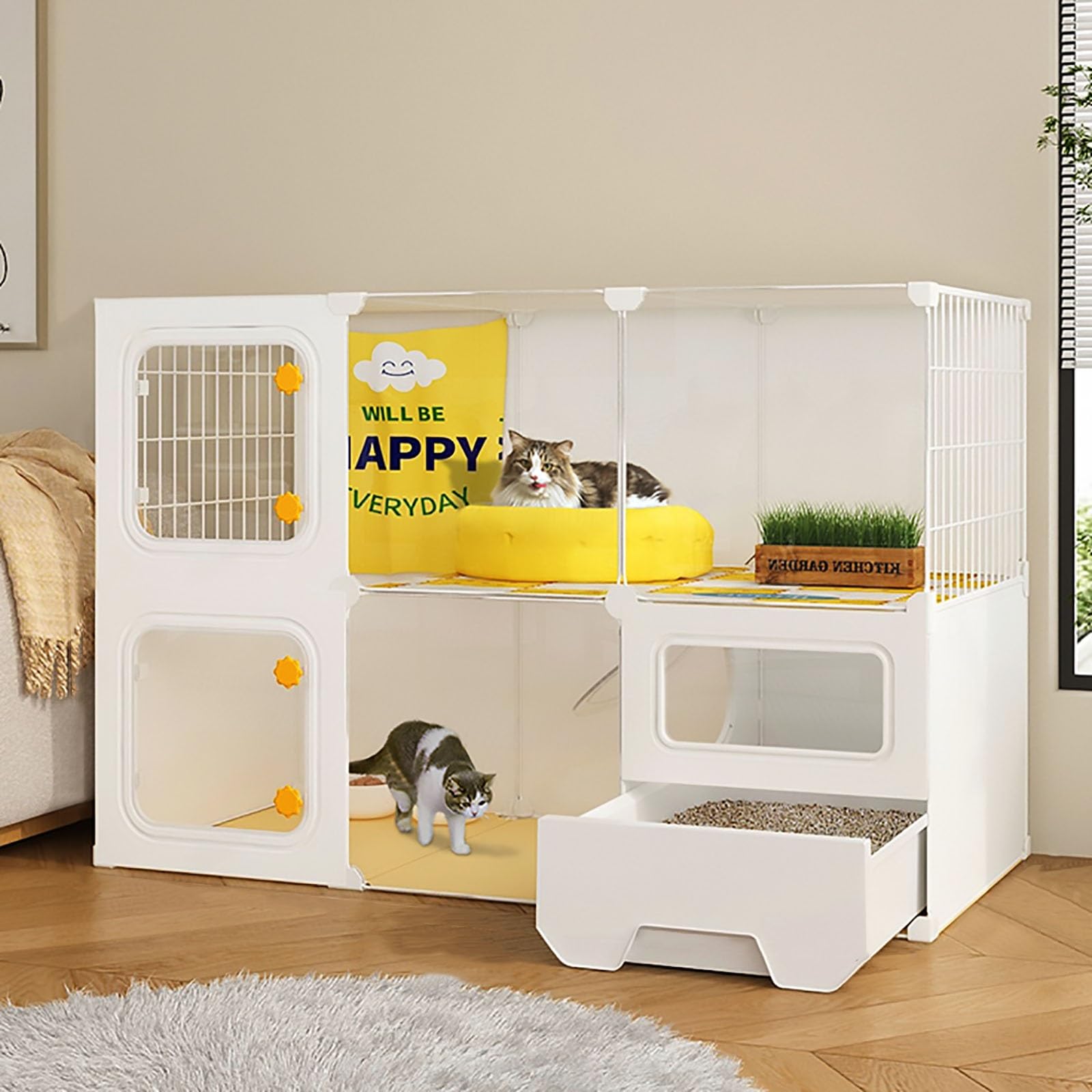 Amazon.com: Large Cat Cage Indoor, High Transparency Panorama Cat