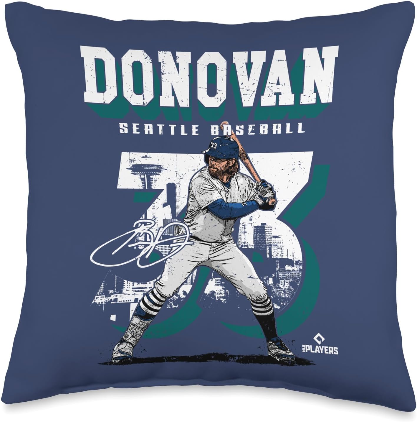 Brendan Donovan | Seattle Baseball Players | MLBBRD201M Throw Pillow