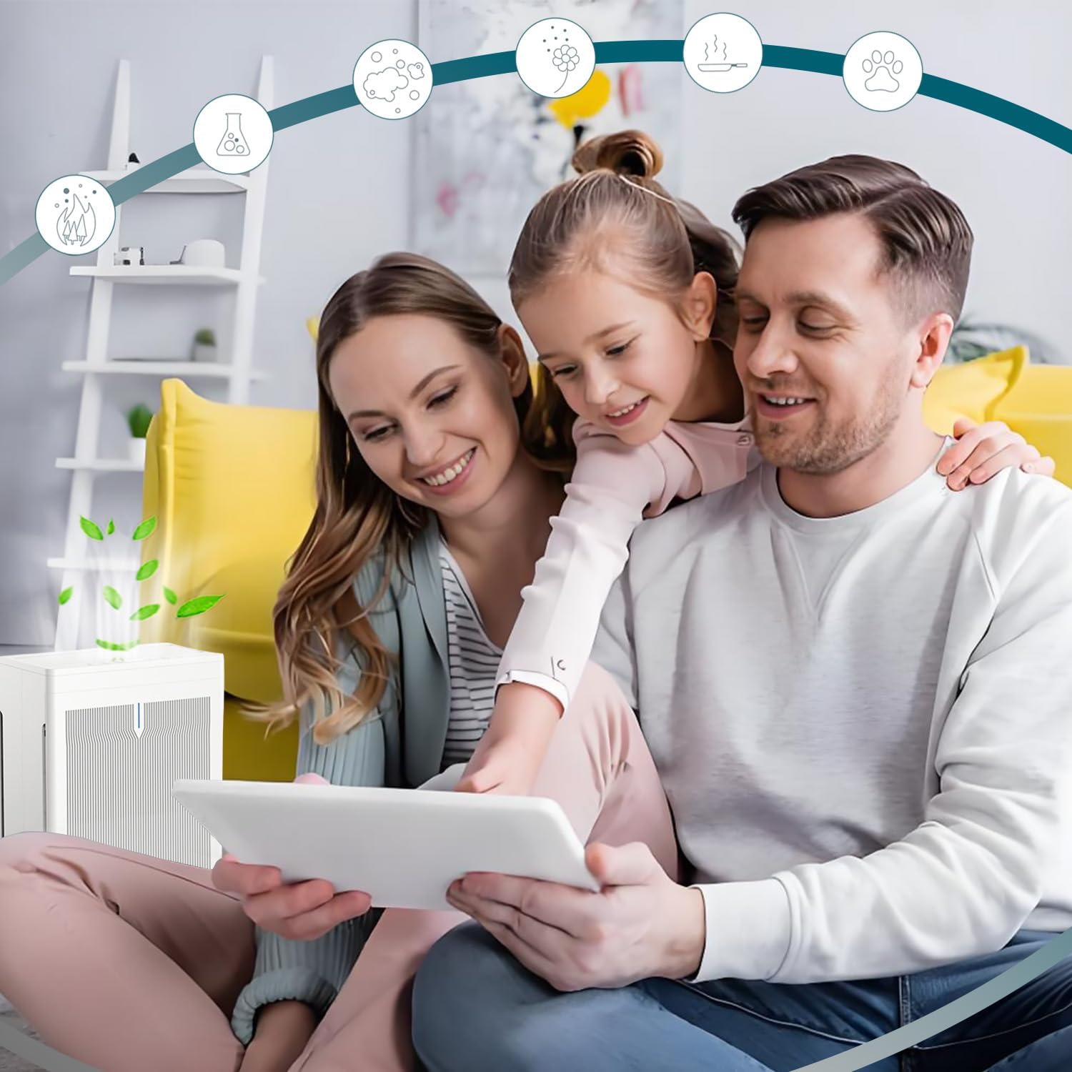 Replacement filter for Air Purifier,Compatible with MOOKA HKB320F Air Purifier,H13 True HEPA,4Pack. - Image 3