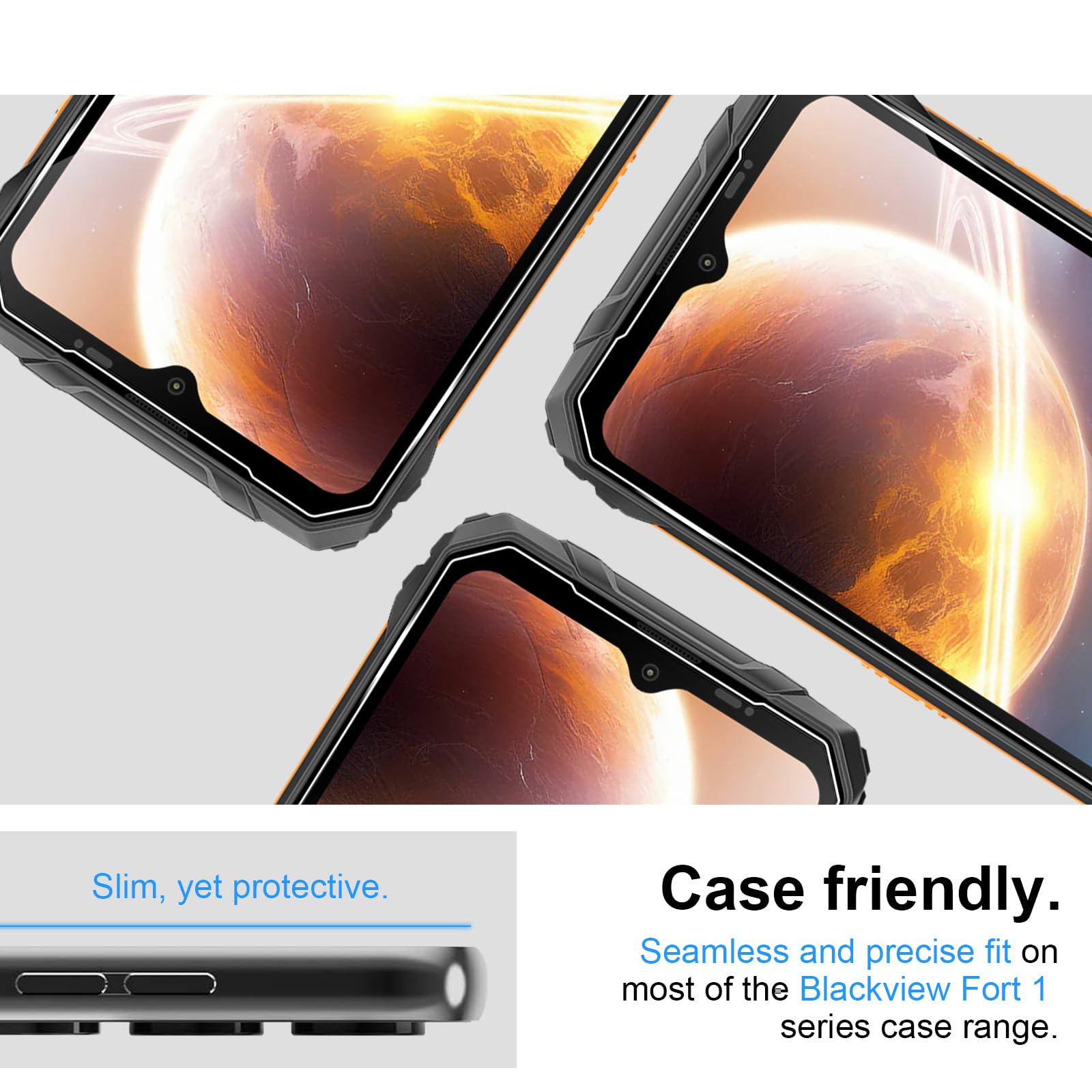 HGJTF Verre Trempé Pour Blackview N6000 (4.3"), [5 Pièces] Protecteur D'écran HD, Sans Bulles, Anti-Rayures, Dureté 9H Film Protecteur En Verre Trempé Pour Blackview N6000