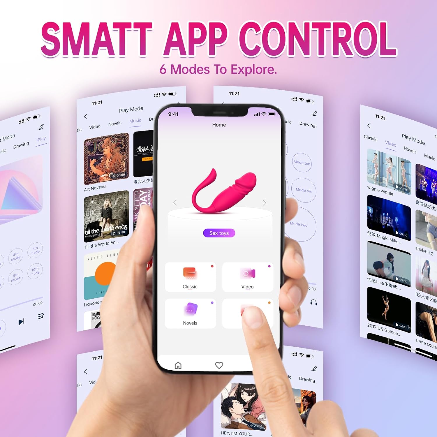 Vibrator Adult Sex Toys App Control G Spot Vibrators, Long Distance Egg Vibrator for Women, Rechargeable Wearable 9 Vibrations Modes Thrusting Dildo for Female and Couples Clitoral