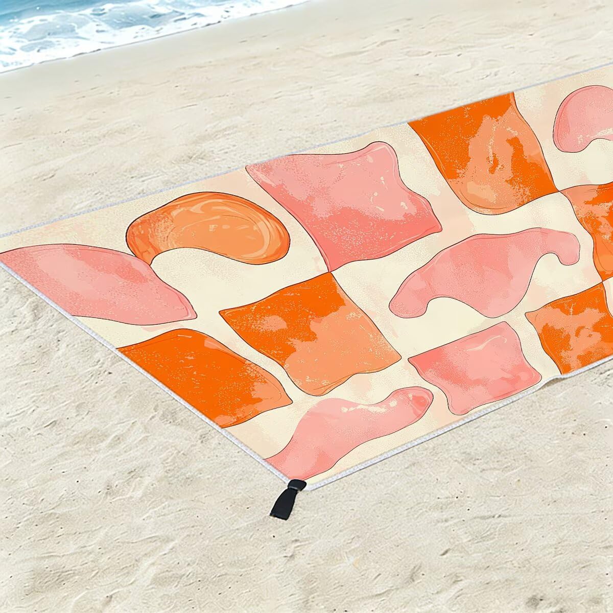 Telo Mare Microfibra, Telo Mare Grande 90x200cm 2 Pezzi, Asciugamano Palestra Donna Asciugatura Rapida, Antisabbia Asciugamano Microfibra, Leggero Asciugamani Palestra per Regalo (Reticolo) -4082