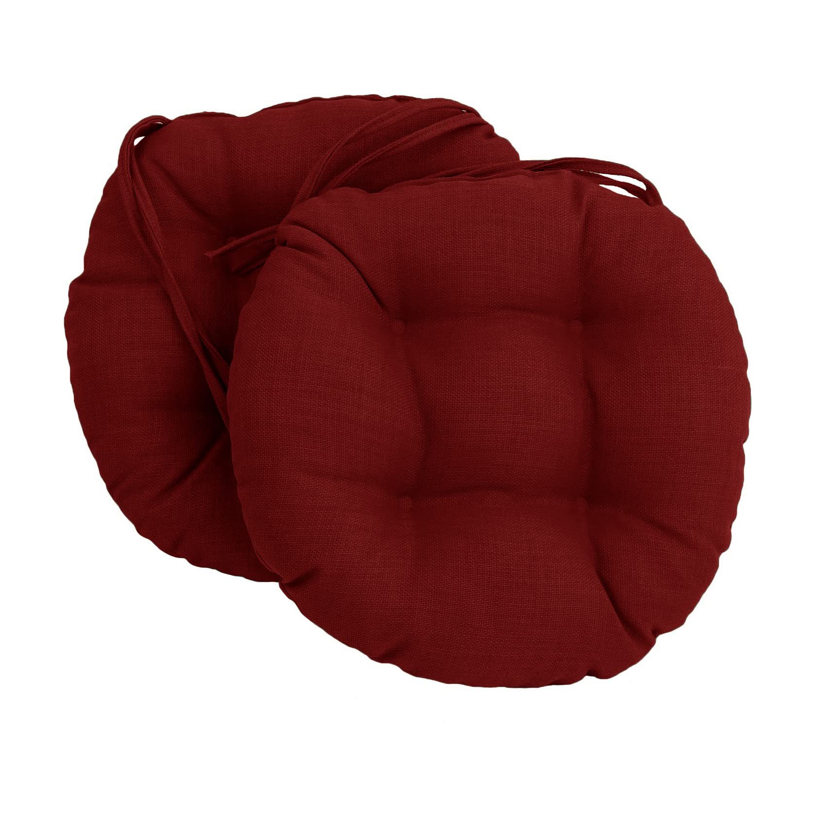 16-Inch Spun Polyester Solid Outdoor Round Tufted Chair Cushions (Set Of 6) 916X16Rd-T-6Ch-Reo-Sol-04