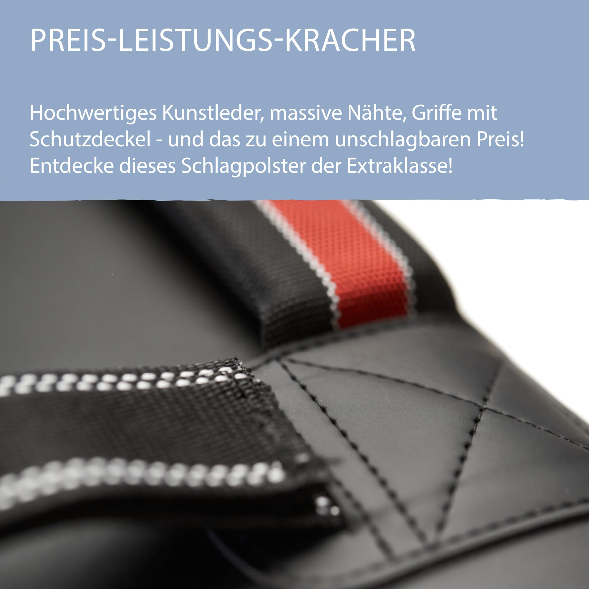 Ju-Sports Doppelhand Schlagpolster Kampfsport 1 STK I Große Pratze aus Kunstleder I Ideal zum Trainieren von Kicks I 3 Klettschlaufen I 48 x 28 x 8cm