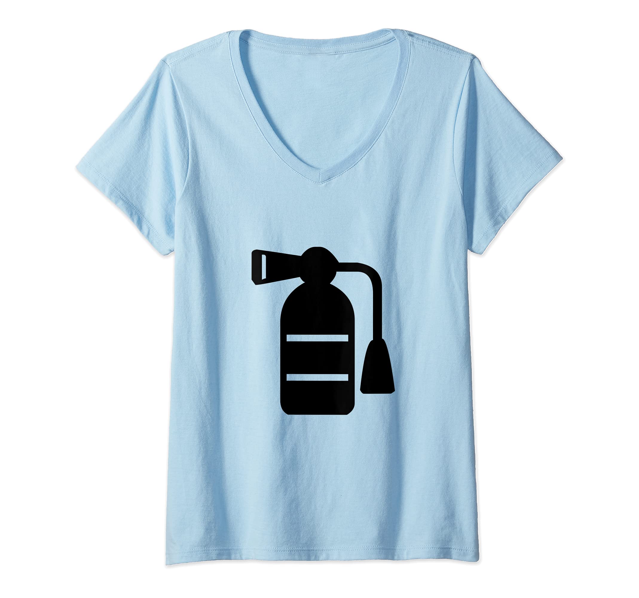 Womens Fire Extinguisher V-Neck T-Shirt