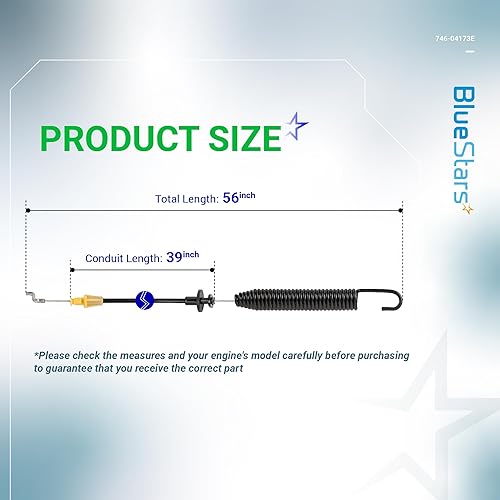 Miniatura 2 de BlueStars 946-04173E 746-04173E - Cable de compromiso para cubierta, compatible con MTD Troy Bilt 746-04173 746-04173B 746-04173A 746-04173C