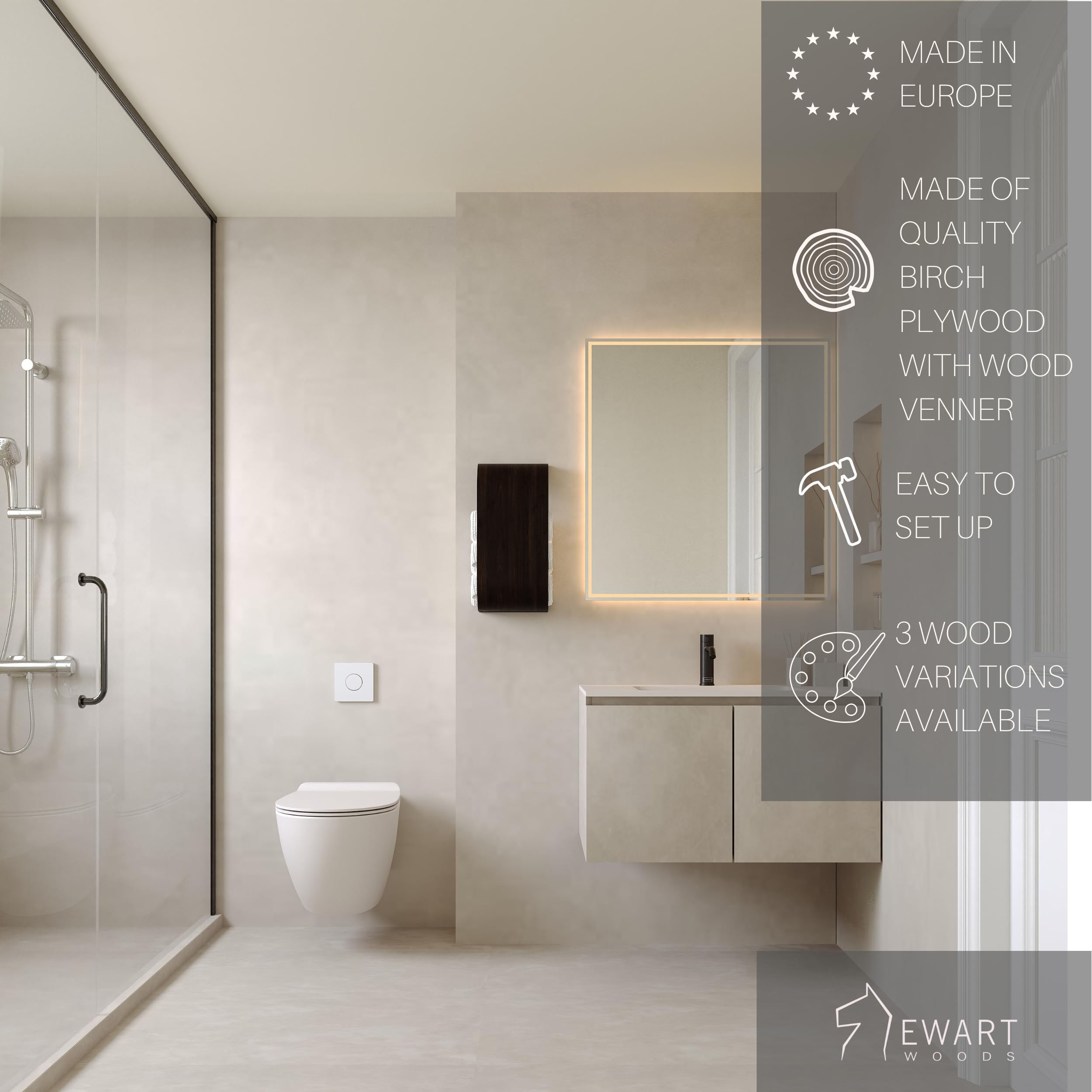 PRÉSENTOIR MURAL FLOTTANT, Présentoir De Rangement En Bois