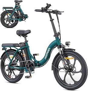 HillMiles MilePort 1 Bici Eléctrica para Adultos, 250W Bicicleta Eléctrica Plegable con 36V 13AH Batería Extraíble, Velocidad 25KM/H y Alcance 100KM, 20“ * 3.0” Fat Tyre E-Bikes para Viajeros Urbanos