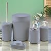 Promotional Bathroom Set, Trash Can, Liquid Soap Dispenser, Toothbrush, Soap Dispenser and Toilet Brush, 5 Pieces Anthracite Grey