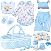 Pedolltree Reborn Baby Dolls Clothes Boy Accessories Blur Outfit 13 Pcs Set