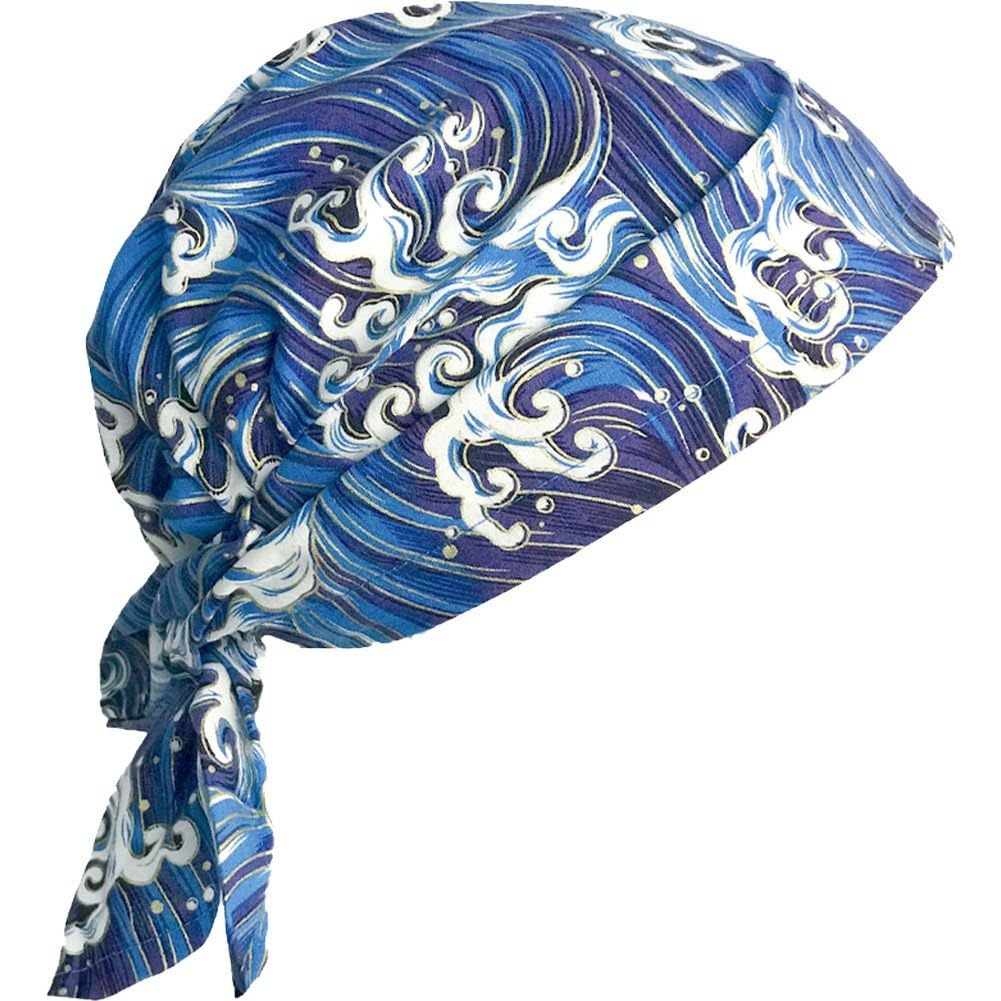 Uzztfa Men's Style1 Japanese Style Chef Hat For Adjustable Chef Cap Bandana Skull Cap Sushi Chef Hat Head Scarf Breathable Cooking Hat For Wo