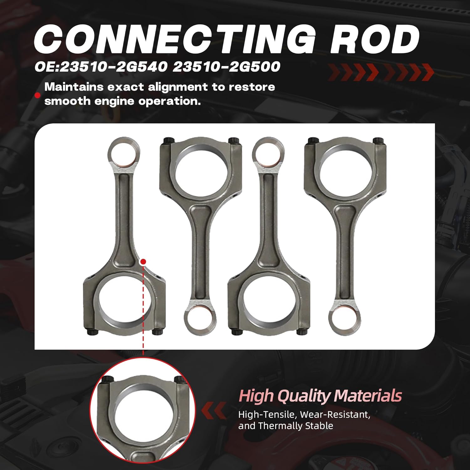 G4KJ 2.4 Engine Rebuild Overhaul Kit w/Crankshaft & Connecting Rods Fit For Hyundai Tucson Sonata Santa Fe For Kia Sorento Optima & Sportage 2.4L 2011-2020 23111-2G200 23510-2G500