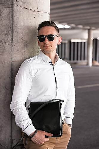 Miniatura 2 de Bolso bandolera de cuero para hombre, bolso cruzado hecho a mano, bolso de hombro, resistencia al tiempo