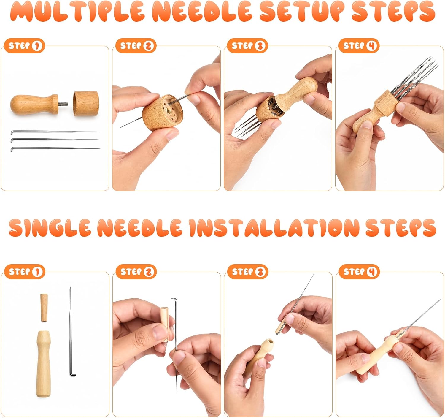 Needle Felting Kit, 50 Colors Felting Wool Starter Set with 30 Felting Needles, Wool Felt Mold Templates, Mat, Storage Box and Needle Felting Tools, DIY Wool Felt Craft Supplies for Beginners Adults