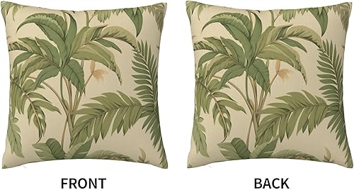 Miniatura 3 de Fundas de almohada de hojas de plátano con hojas de bosque lluvioso, fundas de cojín de hojas, fundas de almohada decorativas para el hogar, fundas
