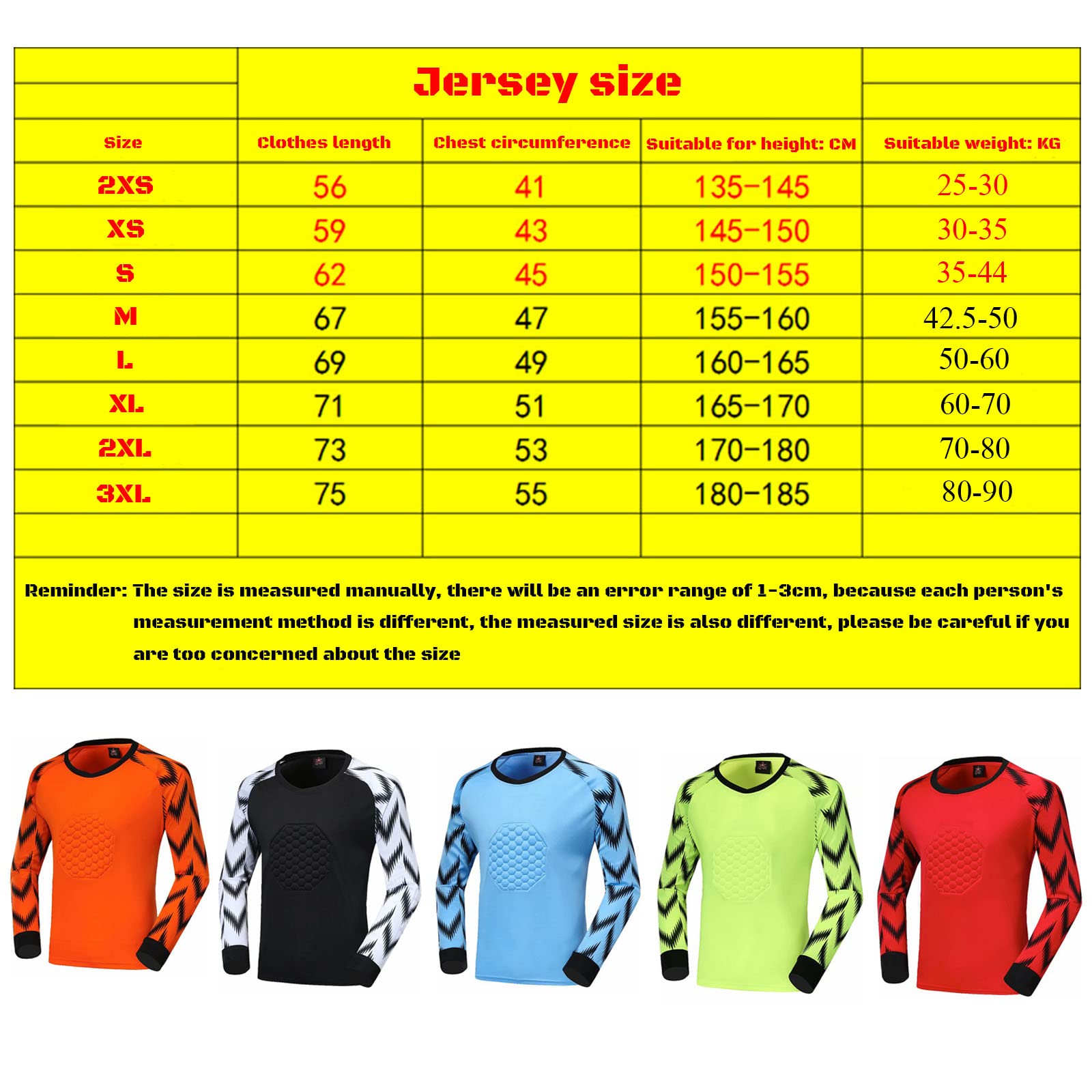 Jersey de Portero de fútbol Camisetas y Pantalones de Portero de fútbol Personalizados con Nombre y número Logotipo del Equipo para niños y Adultos
