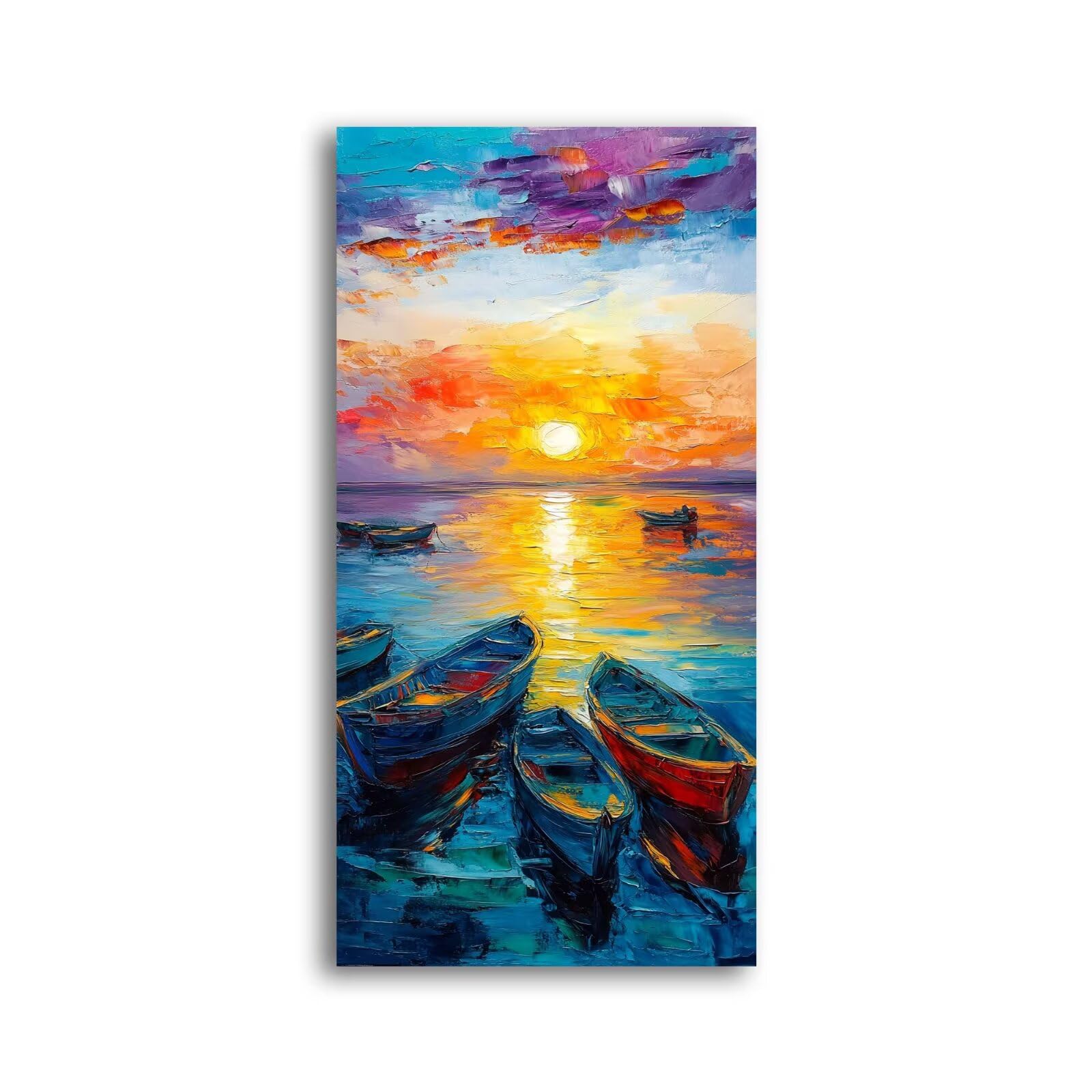 Malen Nach Zahlen Groß 160X80cm Malen Nach Zahlen ab 7 8 9 10 Jahre Mädchen Sonnenuntergang DIY Handgemalt Ölgemälde Set für Anfänger Kinder,Landschaft Paint by Number Mit Pinseln Acrylfarbe-z420