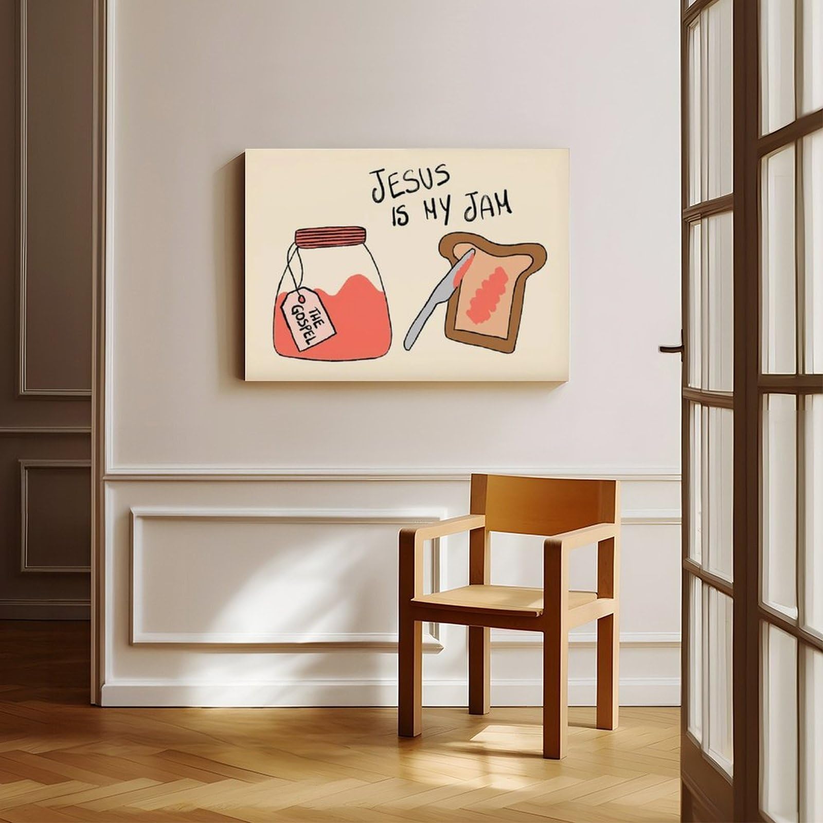Poster su tela con immagine di Gesù è il mio preferito, decorazione per camera da letto, ufficio, stanza, regalo, 60 x 90 cm