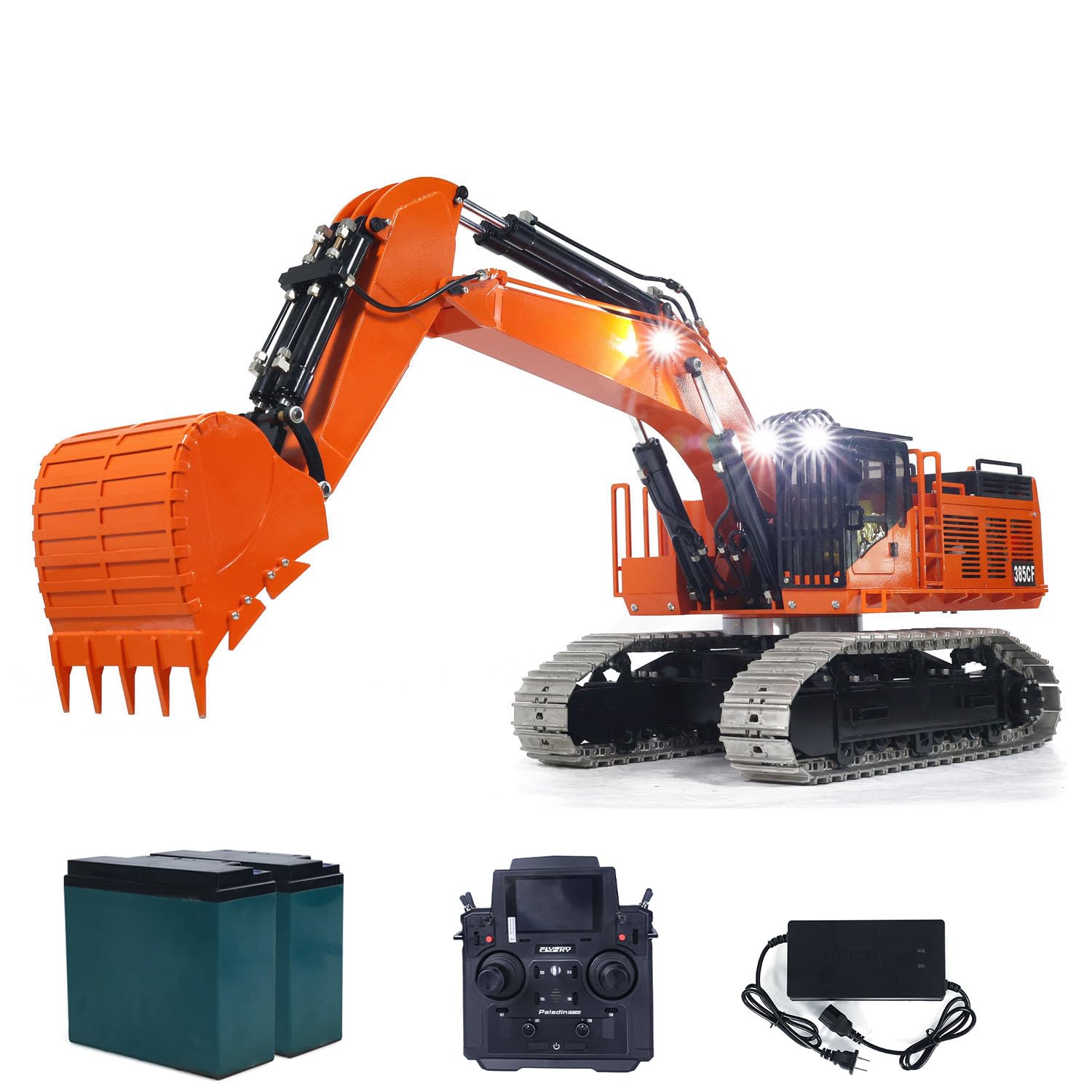 Amazon.com: wheelfun 1:8 Hydraulic RC Excavator 385CF 150KG Heavy