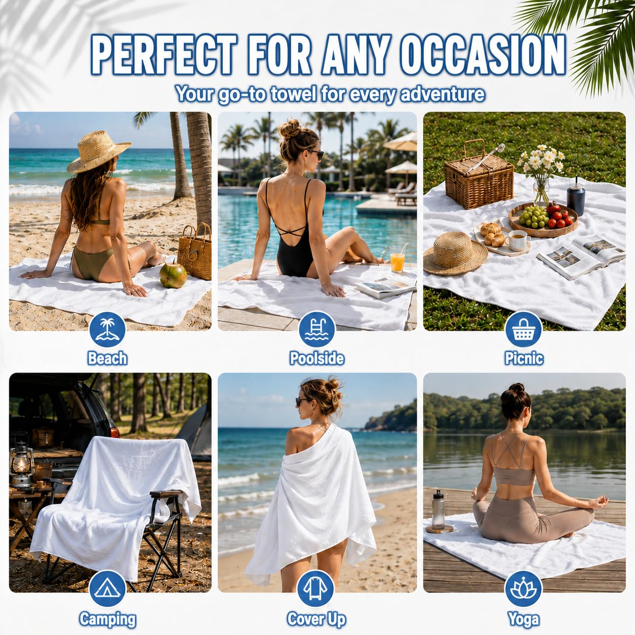 Serviette de Plage Microfibre Fleur De Cerisier, Drap de Plage XXL Bleu Pétrole à Fleurs Séchage Rapide & Anti Sable & Légère, Serviette de Bain Grande Taille 100x200 cm, Piscine Sport Voyage