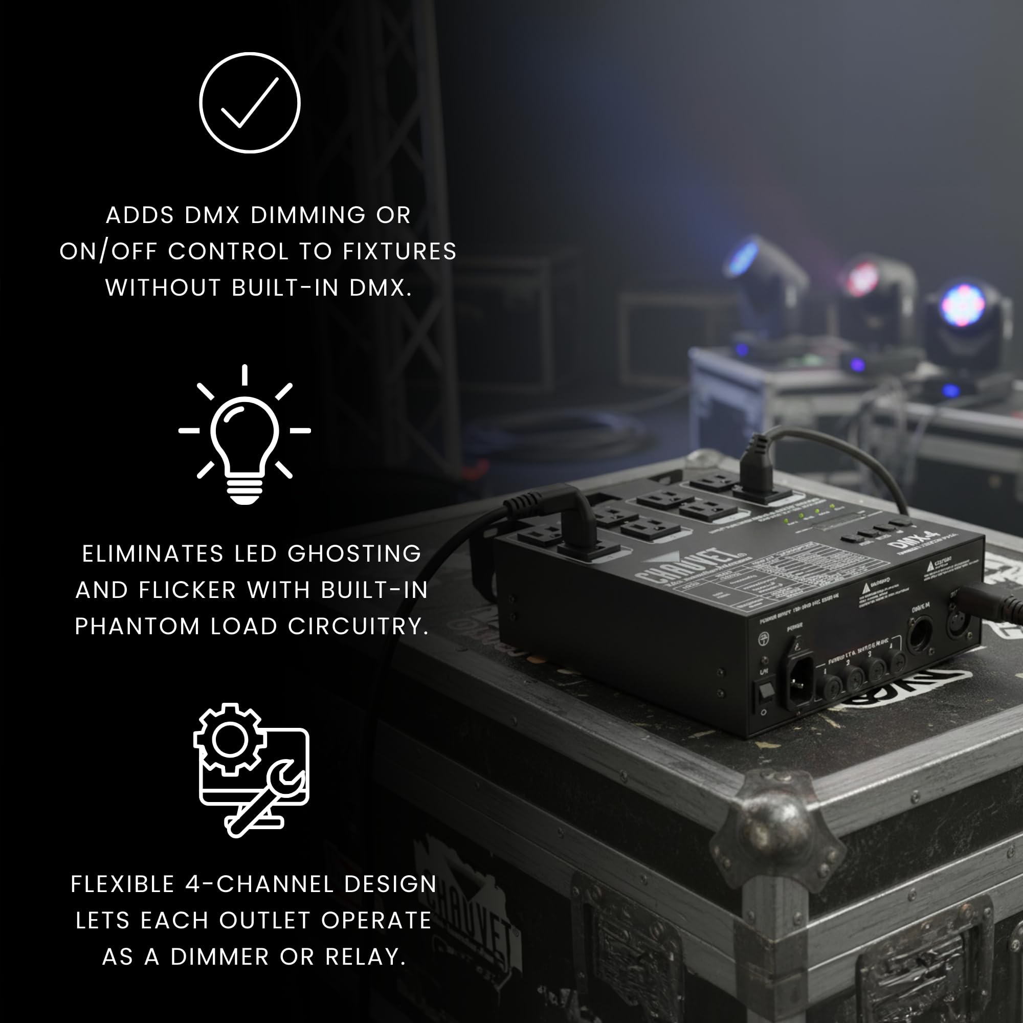 Amazon.com: CHAUVET DJ – DMX-4 Dimmer Relay Pack | Four-Channel