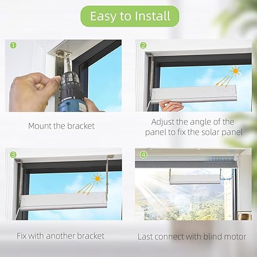 Miniatura 6 de Cargador de panel solar de 12 V para motores motorizados de persianasombra, persianas enrollables eléctricas inteligentes (12 V-1.8 W)