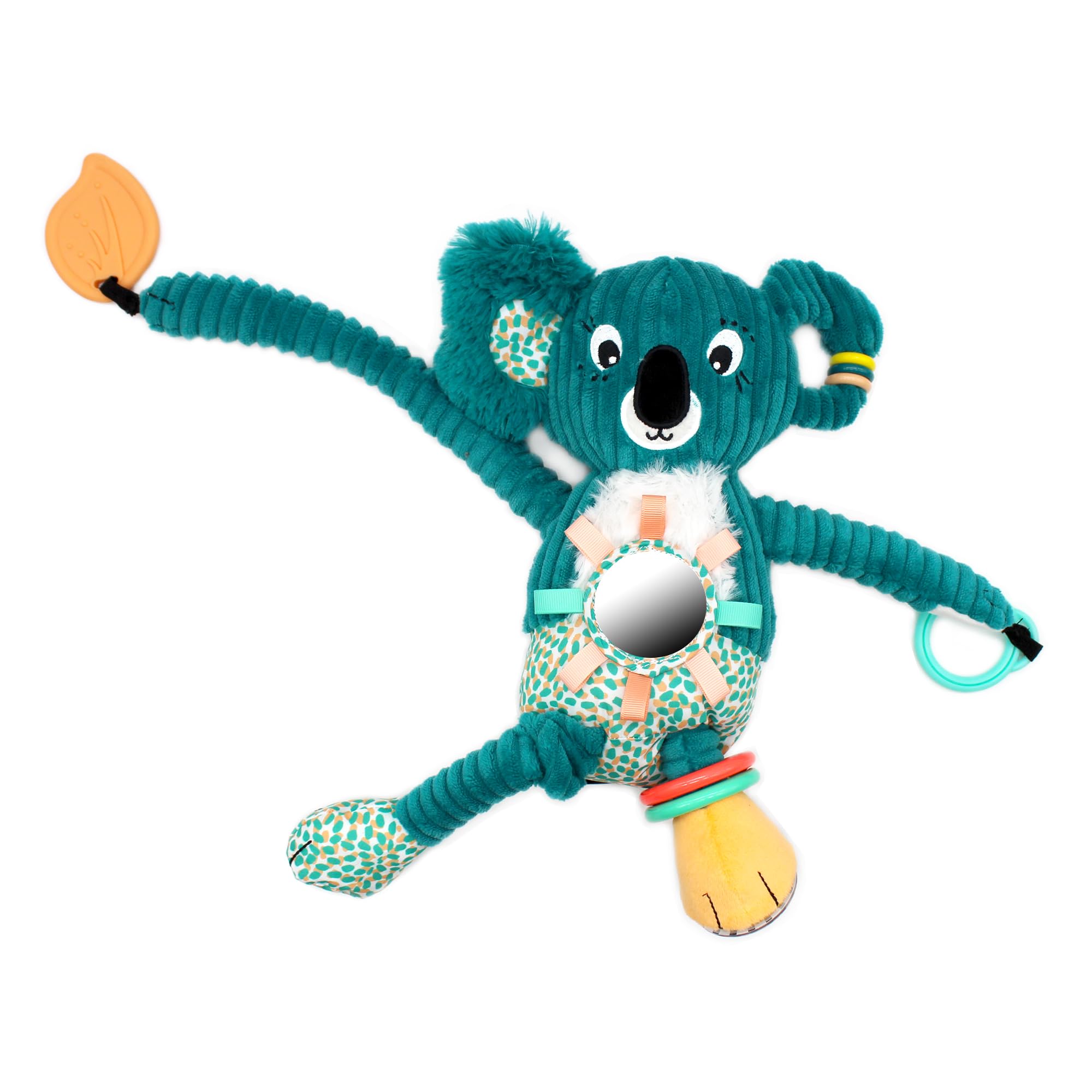Les Deglingos – Plüschtier Aktivität Nomade Berlingos der Koala – Blau – Spielzeug für Babys – Geschenkidee – ab Geburt – 36 cm