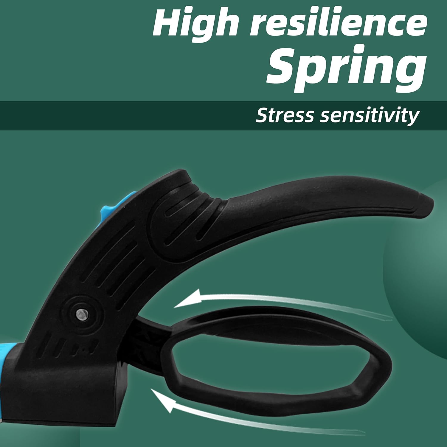 CYRUS 14-Inch Handheld Grass Shears with 360° Rotating Head - Premium Carbon Steel Plant Cutting Scissors Ergonomic Handle & Safety Lock Garden Shears for Lawn, Hedges, Fences - Image 8